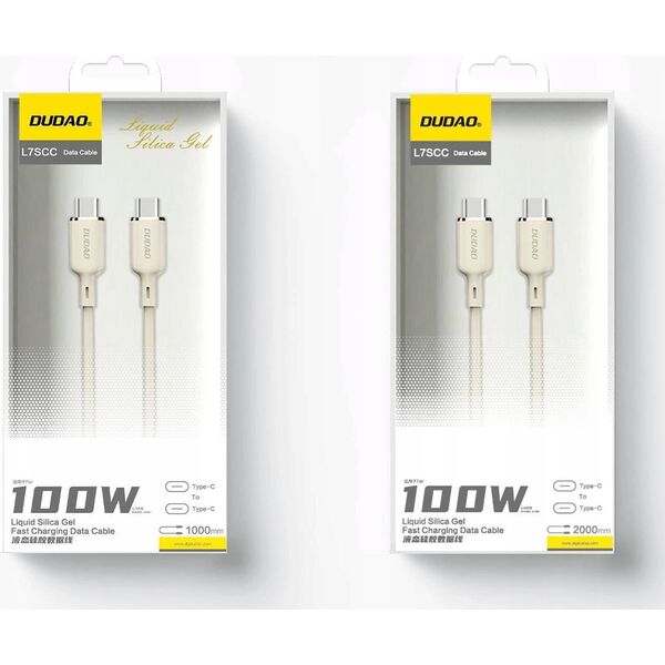 Kabel USB Dudao USB-C - USB-C 2 m Biały (DDA331)