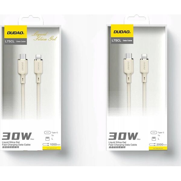Kabel USB Dudao Lightning - USB-C 1 m Biały (DDA332)