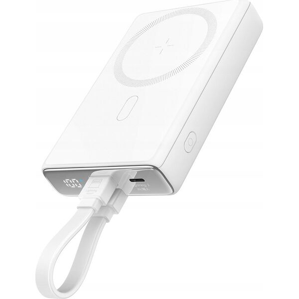 Powerbank Joyroom Powerbank Joyroom JR-PBM01 MagSafe 10000mAh 20W z podstawką + kabel Lightning / USB-C biały