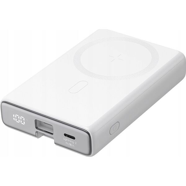 Powerbank Joyroom Powerbank Joyroom JR-PBM01 MagSafe 10000mAh 20W z podstawką + kabel Lightning / USB-C biały
