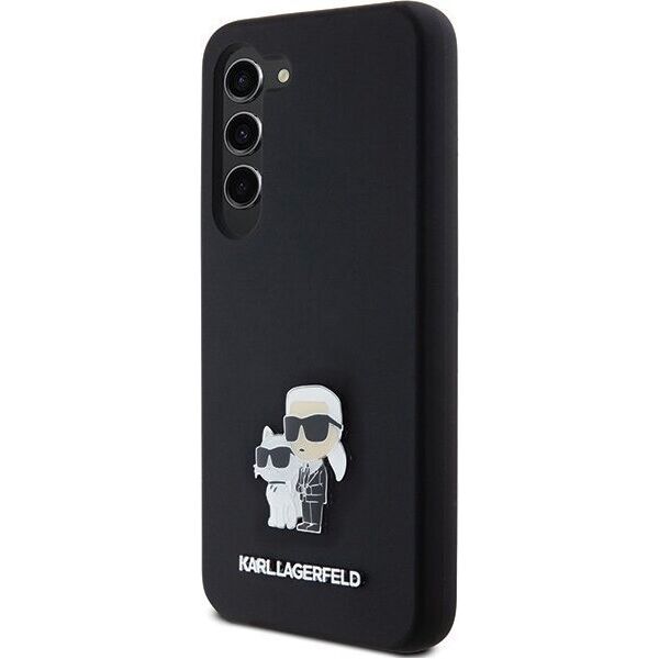 Karl Lagerfeld Karl Lagerfeld KLHCS24SSMHKCNPK S24 S921 hardcase czarny/black Silicone Karl&Choupette Metal Pin NoSize