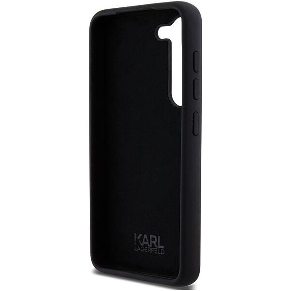 Karl Lagerfeld Etui Karl Lagerfeld KLHCS24MSMHKNPK Samsung Galaxy S24+ Plus Silicone Ikonik Metal Pin czarny/black