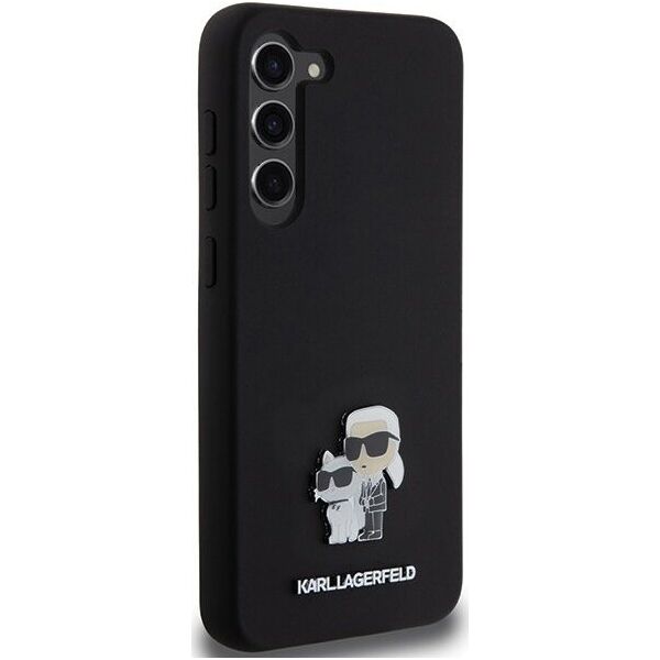 Karl Lagerfeld Etui Karl Lagerfeld KLHCS24MSMHKCNPK Samsung Galaxy S24+ Plus hardcase Silicone Karl&Choupette Metal Pin czarny/black