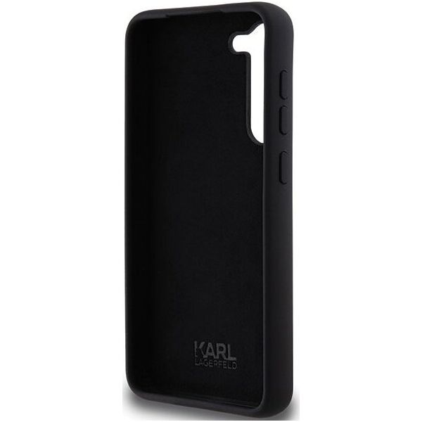 Karl Lagerfeld Etui Karl Lagerfeld KLHCS24MSMHKCNPK Samsung Galaxy S24+ Plus hardcase Silicone Karl&Choupette Metal Pin czarny/black