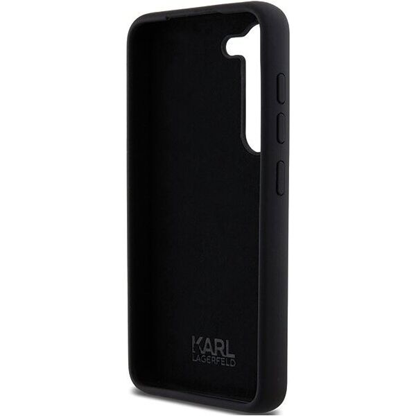 Karl Lagerfeld Etui Karl Lagerfeld KLHCS24SSMHCNPK Samsung Galaxy S24 hardcase Silicone Choupette Metal Pin czarny/black