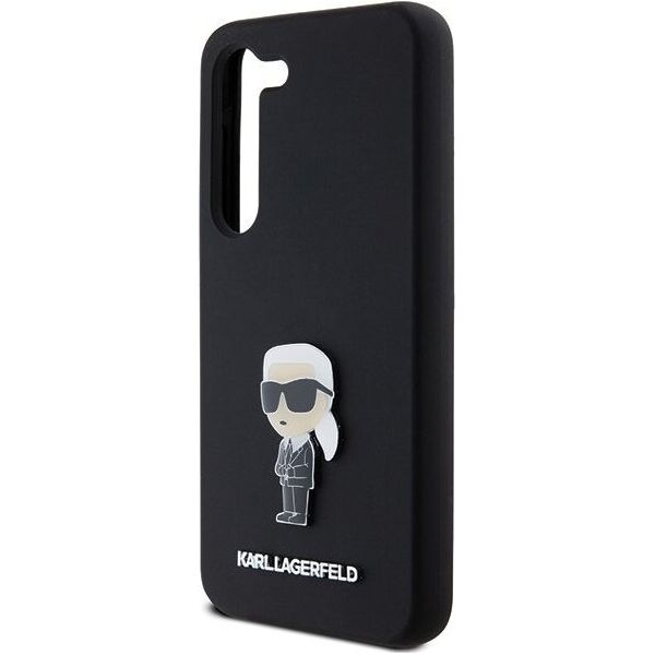Karl Lagerfeld Etui Karl Lagerfeld KLHCS24SSMHKNPK Samsung Galaxy S24 Silicone Ikonik Metal Pin czarny/black