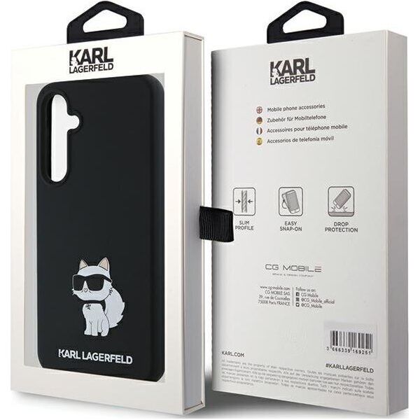 Karl Lagerfeld Etui Karl Lagerfeld KLHCSA35SMHCNPK Samsung Galaxy A35 hardcase Silicone Choupette Metal Pin czarny/black
