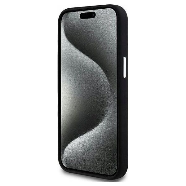 DKNY DKNY DKHMP14SSMCHLK iPhone 14 / 15 / 13 6.1" czarny/black hardcase Liquid Silicone Small Metal Logo MagSafe