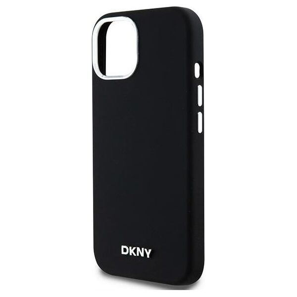 DKNY DKNY DKHMP14SSMCHLK iPhone 14 / 15 / 13 6.1" czarny/black hardcase Liquid Silicone Small Metal Logo MagSafe