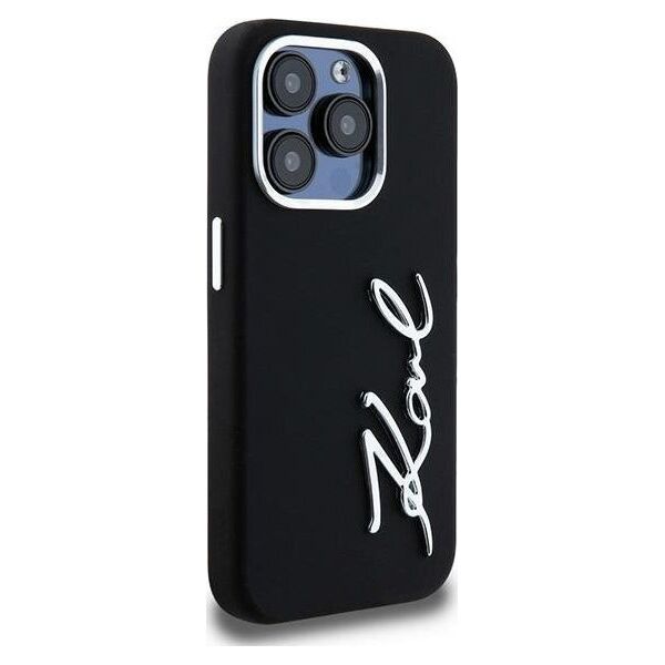 Karl Lagerfeld Karl Lagerfeld KLHCP15LSCMSMVK iPhone 15 Pro 6.1" czarny/black hardcase Silicone Metal Script Logo