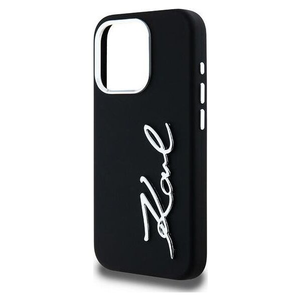 Karl Lagerfeld Karl Lagerfeld KLHCP15LSCMSMVK iPhone 15 Pro 6.1" czarny/black hardcase Silicone Metal Script Logo