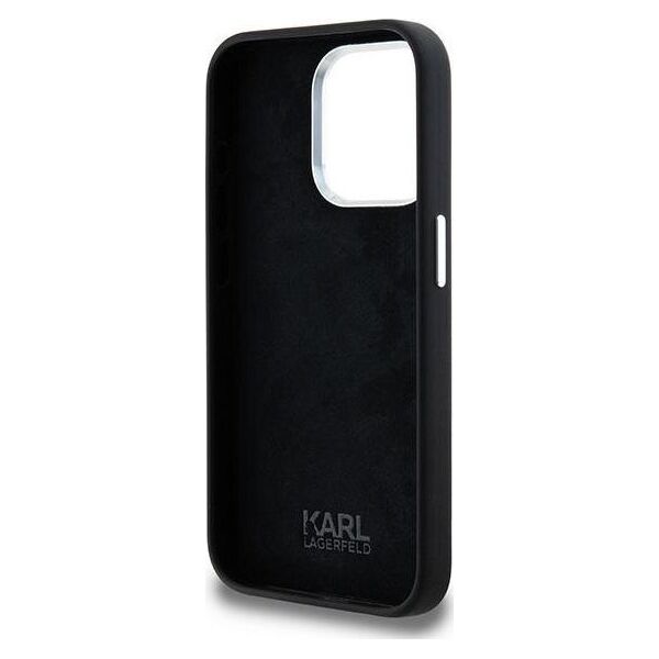 Karl Lagerfeld Karl Lagerfeld KLHCP15LSCMSMVK iPhone 15 Pro 6.1" czarny/black hardcase Silicone Metal Script Logo