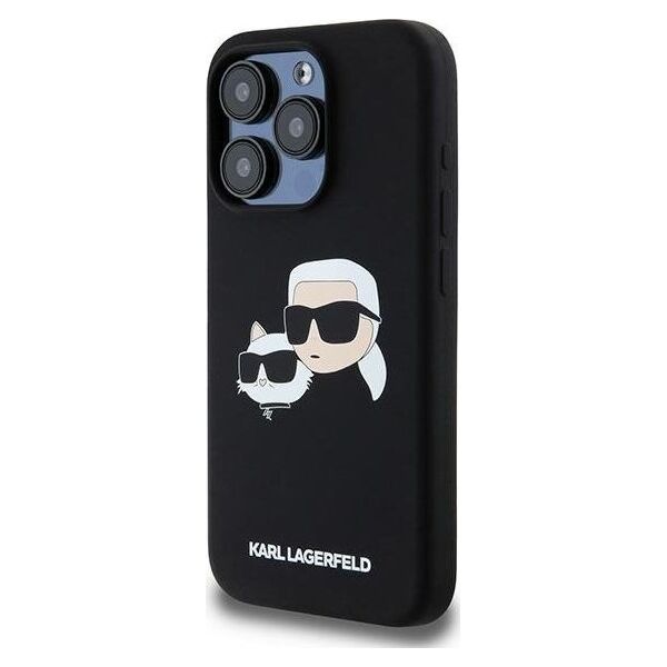 Karl Lagerfeld Karl Lagerfeld KLHMP15LSKCHPPLK iPhone 15 Pro 6.1" czarny/black hardcase Silicone Karl & Choupette MagSafe