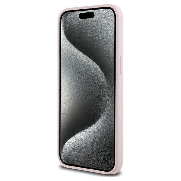 Karl Lagerfeld Karl Lagerfeld KLHMP15XSCMKCRHP iPhone 15 Pro Max 6.7" różowy/pink hardcase Silicone Karl & Choupette Ring MagSafe