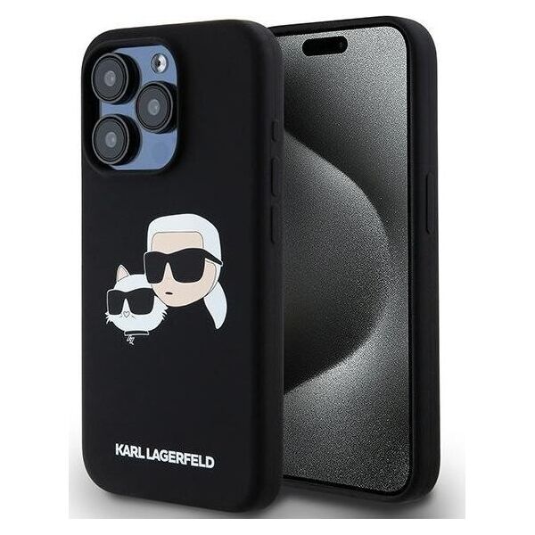 Karl Lagerfeld Karl Lagerfeld KLHMP15XSKCHPPLK iPhone 15 Pro Max 6.7" czarny/black hardcase Silicone Karl & Choupette MagSafe