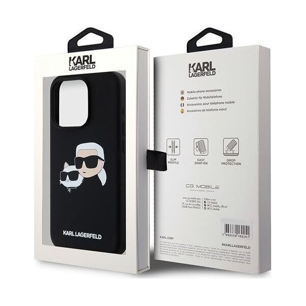 Karl Lagerfeld Karl Lagerfeld KLHMP15XSKCHPPLK iPhone 15 Pro Max 6.7" czarny/black hardcase Silicone Karl & Choupette MagSafe