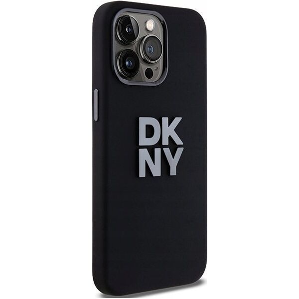 DKNY DKNY DKHCP15LSMCBSK iPhone 15 Pro 6.1" czarny/black hardcase Liquid Silicone Metal Logo