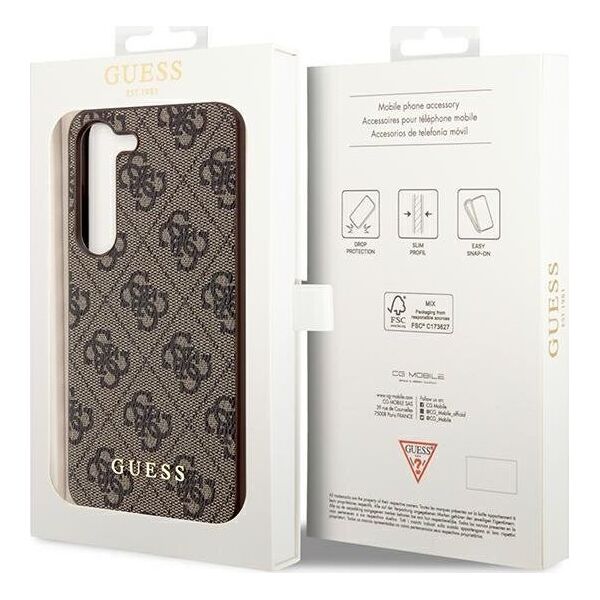 Guess Guess GUHCSA55GF4GBR A55 A556 brązowy/brown hardcase 4G Charms Collection