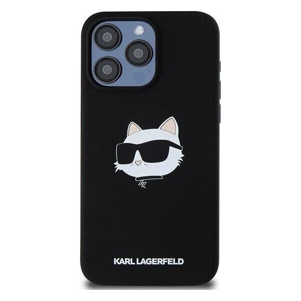 Karl Lagerfeld Karl Lagerfeld KLHMP15LSCHPPLK iPhone 15 Pro 6.1" czarny/black hardcase Silicone Choupette Head MagSafe