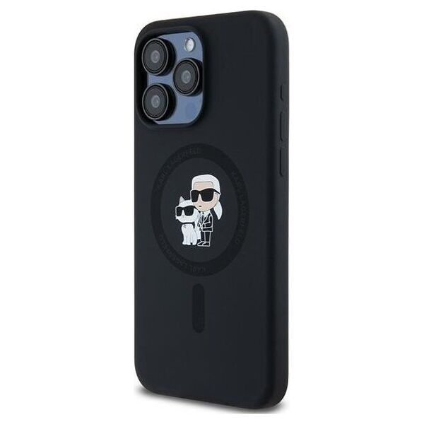 Karl Lagerfeld Karl Lagerfeld KLHMP15XSCMKCRHK iPhone 15 Pro Max 6.7" czarny/black hardcase Silicone Karl & Choupette Ring MagSafe