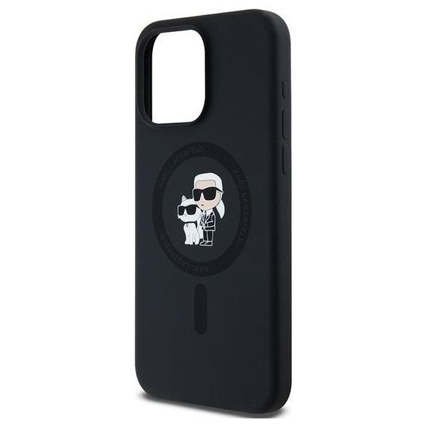 Karl Lagerfeld Karl Lagerfeld KLHMP15XSCMKCRHK iPhone 15 Pro Max 6.7" czarny/black hardcase Silicone Karl & Choupette Ring MagSafe