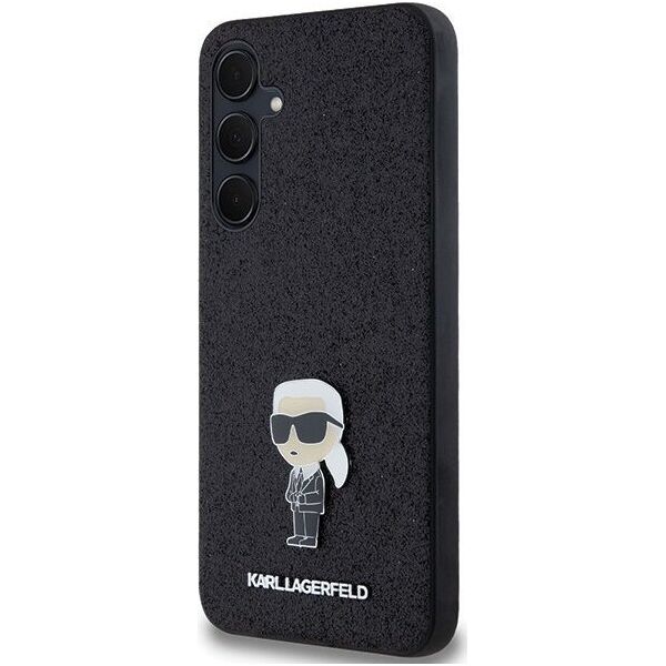 Karl Lagerfeld Etui Karl Lagerfeld KLHCSA35GKNPSK Samsung Galaxy A35 hardcase Fixed Glitter Ikonik Logo Metal Pin czarny/black