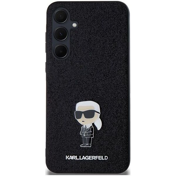 Karl Lagerfeld Etui Karl Lagerfeld KLHCSA35GKNPSK Samsung Galaxy A35 hardcase Fixed Glitter Ikonik Logo Metal Pin czarny/black