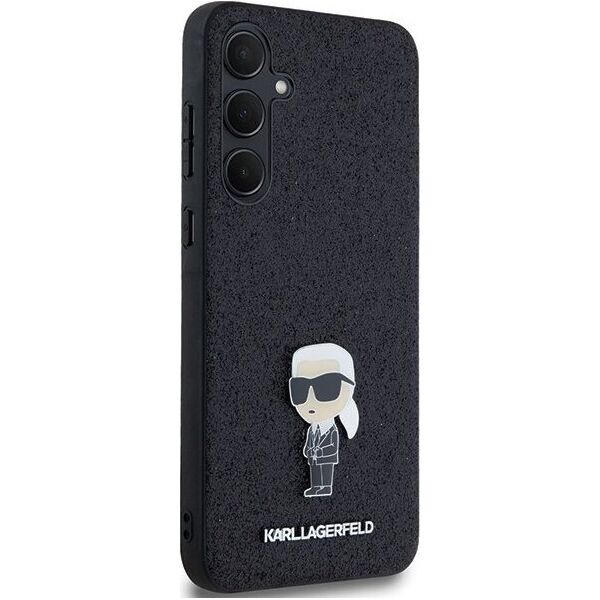 Karl Lagerfeld Etui Karl Lagerfeld KLHCSA35GKNPSK Samsung Galaxy A35 hardcase Fixed Glitter Ikonik Logo Metal Pin czarny/black