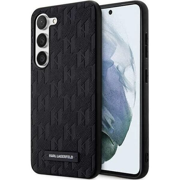 Karl Lagerfeld Karl Lagerfeld Saffiano Monogram Metal Logo - Etui Samsung Galaxy S24+ (czarny)