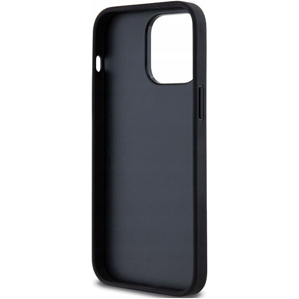 DKNY DKNY DKHCP14XPRTHSLK iPhone 14 Pro Max 6.7" czarny/black hardcase Leather Mono Stripe & Metal Logo