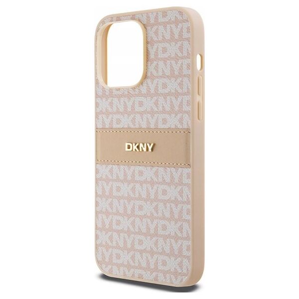 DKNY DKNY DKHCP14XPRTHSLP iPhone 14 Pro Max 6.7" różowy/pink hardcase Leather Mono Stripe & Metal Logo