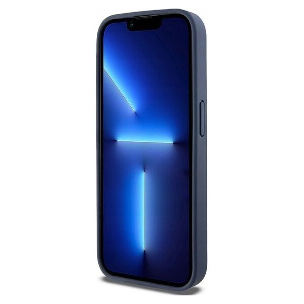 DKNY DKNY DKHCP15LPRTHSLB iPhone 15 Pro 6.1" niebieski/blue hardcase Leather Mono Stripe & Metal Logo
