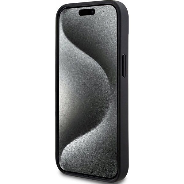 DKNY DKNY DKHCP15MPRTHSLK iPhone 15 Plus / 14 Plus 6.7" czarny/black hardcase Leather Mono Stripe & Metal Logo
