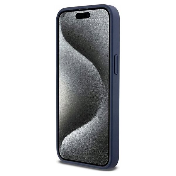 DKNY DKNY DKHCP15XPRTHSLB iPhone 15 Pro Max 6.7" niebieski/blue hardcase Leather Mono Stripe & Metal Logo