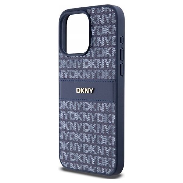 DKNY DKNY DKHCP15XPRTHSLB iPhone 15 Pro Max 6.7" niebieski/blue hardcase Leather Mono Stripe & Metal Logo