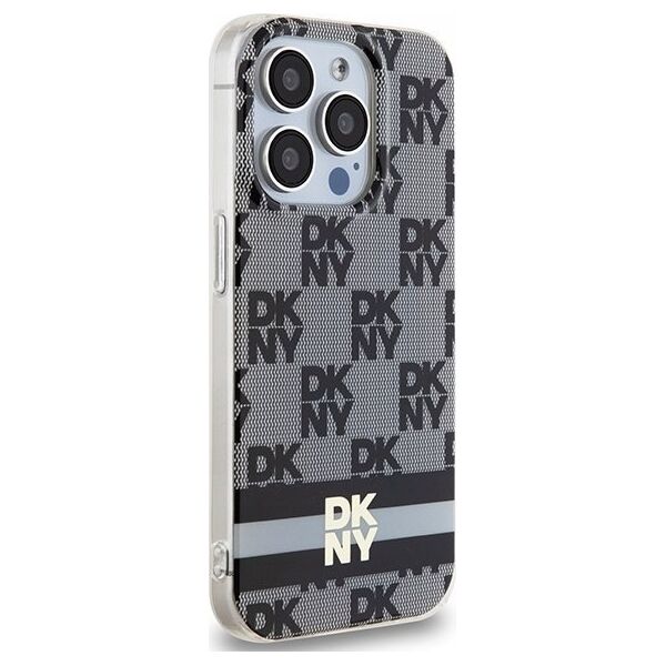 DKNY DKNY DKHMP13XHCPTSK iPhone 13 Pro Max 6.7" czarny/black hardcase IML Checkered Mono Pattern & Printed Stripes MagSafe