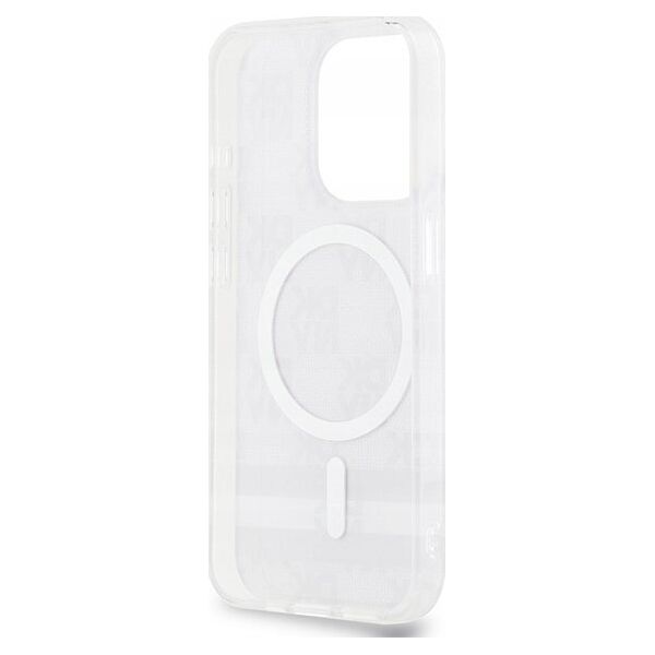 DKNY DKNY DKHMP14LHCPTSK iPhone 14 Pro 6.1" czarny/black hardcase IML Checkered Mono Pattern & Printed Stripes MagSafe