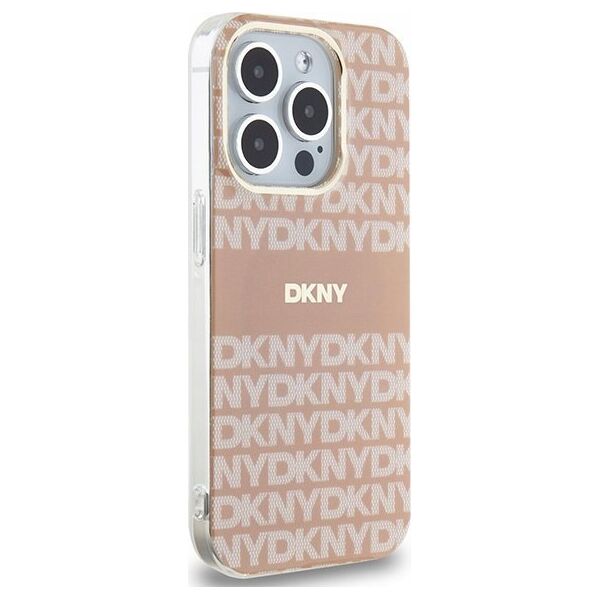 DKNY DKNY DKHMP14LHRHSEP iPhone 14 Pro 6.1" różowy/pink hardcase IML Mono & Stripe MagSafe