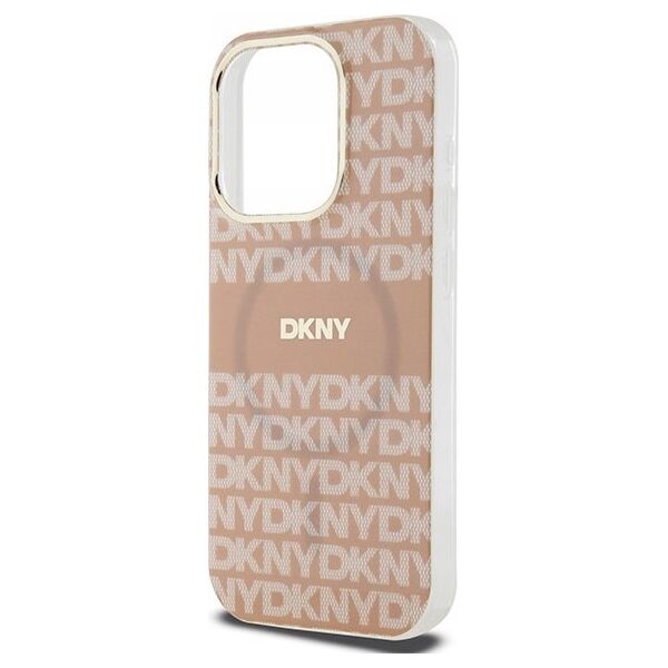 DKNY DKNY DKHMP14LHRHSEP iPhone 14 Pro 6.1" różowy/pink hardcase IML Mono & Stripe MagSafe