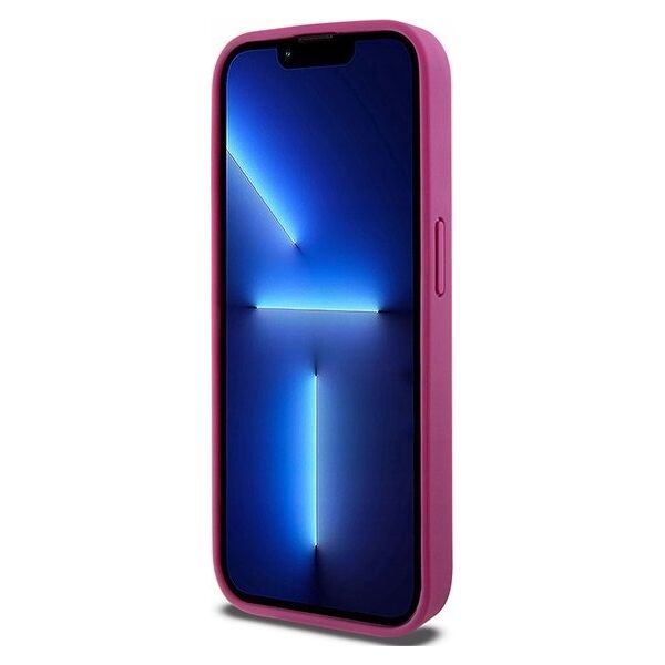 DKNY DKNY DKHMP15LPSHRPSP iPhone 15 Pro 6.1" różowy/pink hardcase Leather Monogram Pattern Metal Logo MagSafe