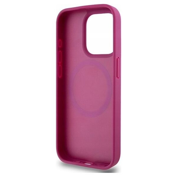 DKNY DKNY DKHMP15LPSHRPSP iPhone 15 Pro 6.1" różowy/pink hardcase Leather Monogram Pattern Metal Logo MagSafe