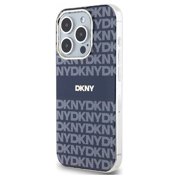 DKNY DKNY DKHMP15LHRHSEB iPhone 15 Pro 6.1" niebieski/blue hardcase IML Mono & Stripe MagSafe