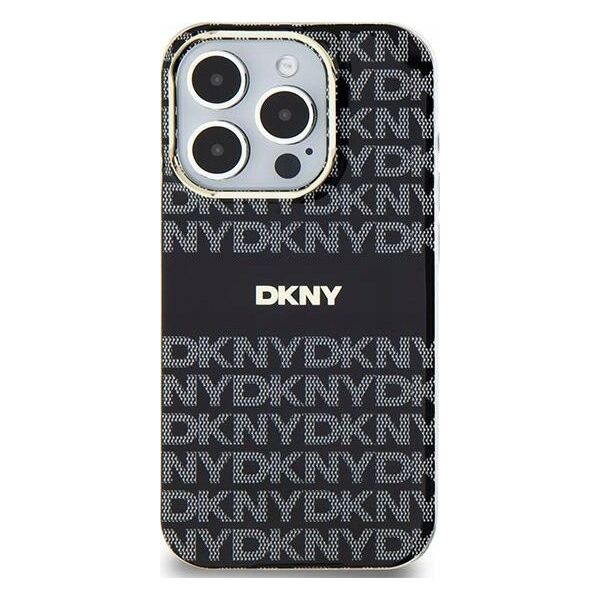DKNY DKNY DKHMP15SHRHSEK iPhone 15 / 14 / 13 6.1" czarny/black hardcase IML Mono & Stripe MagSafe