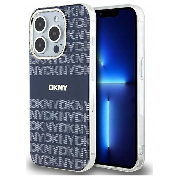 DKNY DKNY DKHMP15XHRHSEB iPhone 15 Pro Max 6.7" niebieski/blue hardcase IML Mono & Stripe MagSafe