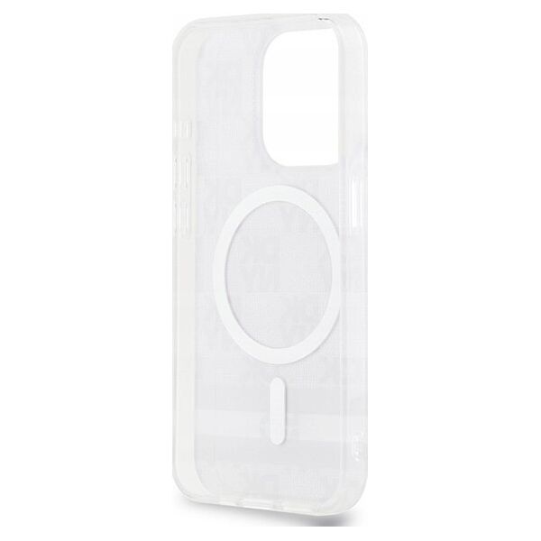 DKNY DKNY DKHMP15XHCPTSK iPhone 15 Pro Max 6.7" czarny/black hardcase IML Checkered Mono Pattern & Printed Stripes MagSafe