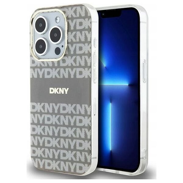 DKNY DKNY DKHMP15XHRHSEE iPhone 15 Pro Max 6.7" beżowy/beige hardcase IML Mono & Stripe MagSafe