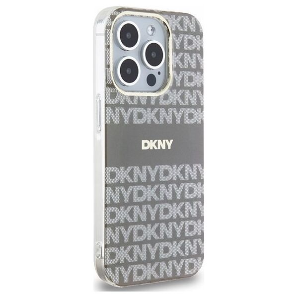 DKNY DKNY DKHMP15XHRHSEE iPhone 15 Pro Max 6.7" beżowy/beige hardcase IML Mono & Stripe MagSafe