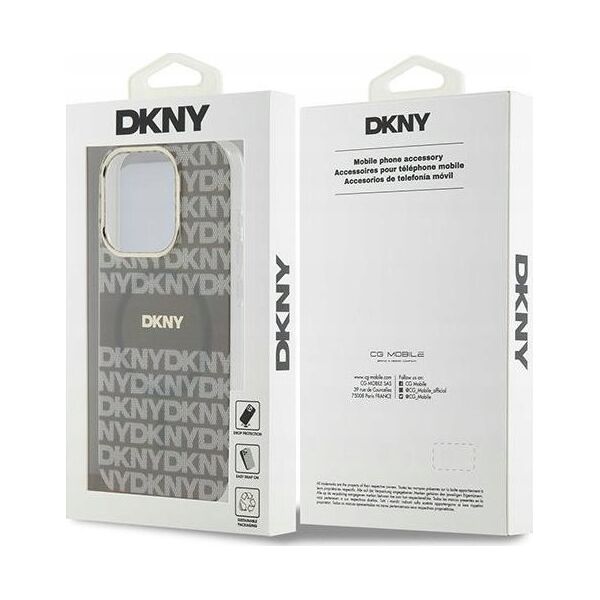 DKNY DKNY DKHMP15XHRHSEE iPhone 15 Pro Max 6.7" beżowy/beige hardcase IML Mono & Stripe MagSafe