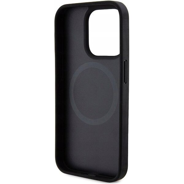 DKNY DKNY DKHMP15XPSOSPK iPhone 15 Pro Max 6.7" czarny/black hardcase Leather Printed Pattern Metal Logo MagSafe