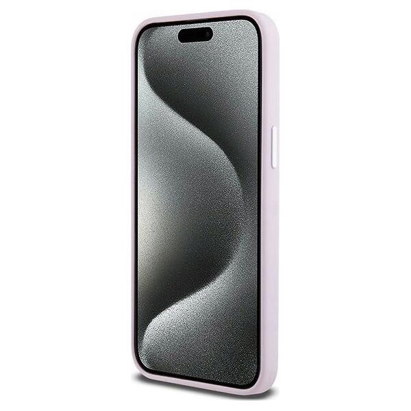 DKNY DKNY Liquid Silicone Small Metal Logo MagSafe - Etui iPhone 14 Pro Max (różowy)